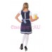 Blue Check German Beer Maid ADULT HIRE